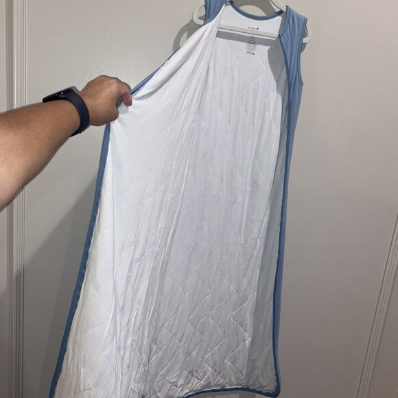 KYTE BABY Sleep Bag Sack 1.0 Tog Blue Large 18-36 Bamboo Zip Insulated Swaddle - Picture 4 of 6